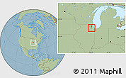 Savanna Style Location Map of ZIP code 60532, hill shading