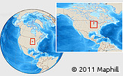Shaded Relief Location Map of ZIP code 60532, within the entire country