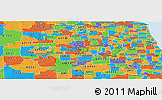 Political Panoramic Map of ZIP code 60532