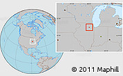 Gray Location Map of ZIP code 60560