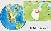 Physical Location Map of ZIP code 60560, highlighted state