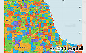 Political Map of ZIP codes starting with 606