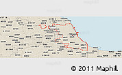 Classic Style Panoramic Map of ZIP codes starting with 606