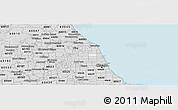 Silver Style Panoramic Map of ZIP code 60625