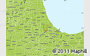 Physical Map of ZIP code 60628