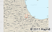 Shaded Relief Map of ZIP code 60628