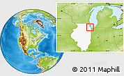 Physical Location Map of ZIP code 60629, highlighted state