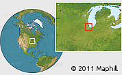 Satellite Location Map of ZIP code 60629