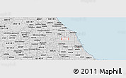 Silver Style Panoramic Map of ZIP code 60630