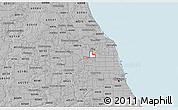 Gray 3D Map of ZIP code 60631