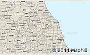 Shaded Relief 3D Map of ZIP code 60631