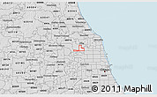 Silver Style 3D Map of ZIP code 60631