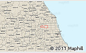 Shaded Relief 3D Map of ZIP code 60634