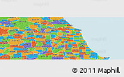 Political Panoramic Map of ZIP code 60634