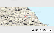 Shaded Relief Panoramic Map of ZIP code 60634