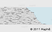 Silver Style Panoramic Map of ZIP code 60634