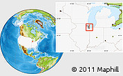 Physical Location Map of ZIP code 60637, highlighted country, highlighted county