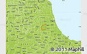 Physical Map of ZIP code 60638