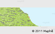 Physical Panoramic Map of ZIP code 60640