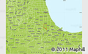 Physical Map of ZIP code 60643