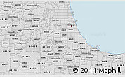 Silver Style 3D Map of ZIP code 60652