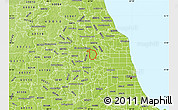 Physical Map of ZIP code 60666