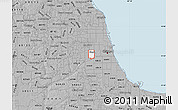 Gray Map of ZIP code 60804