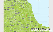 Physical Map of ZIP code 60804