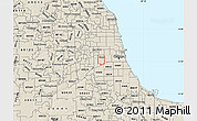 Shaded Relief Map of ZIP code 60804
