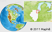 Physical Location Map of ZIP code 60805, highlighted state