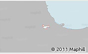 Gray 3D Map of ZIP code 60827, single color outside