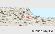 Shaded Relief Panoramic Map of ZIP code 60827