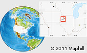 Physical Location Map of ZIP code 61201, highlighted country, highlighted county