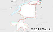 Silver Style Simple Map of ZIP code 61201