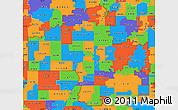 Political Simple Map of ZIP codes starting with 613