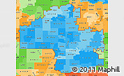 Political Shades Simple Map of ZIP codes starting with 613