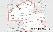 Silver Style Simple Map of ZIP codes starting with 613