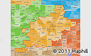 Political Shades 3D Map of ZIP codes starting with 615