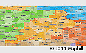 Political Shades Panoramic Map of ZIP codes starting with 615