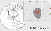 Blank Location Map of ZIP code 61540, highlighted country, highlighted state