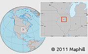 Gray Location Map of ZIP code 61540