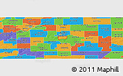 Political Panoramic Map of ZIP code 61701