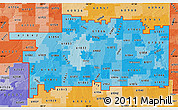 Political Shades Map of ZIP codes starting with 618