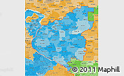 Political Shades 3D Map of ZIP codes starting with 622