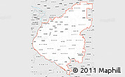 Silver Style Simple Map of ZIP codes starting with 622