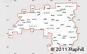 Classic Style Simple Map of ZIP codes starting with 624, cropped outside