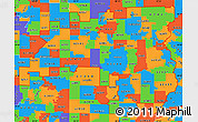 Political Simple Map of ZIP codes starting with 624