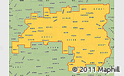 Savanna Style Simple Map of ZIP codes starting with 624