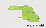 Physical Panoramic Map of Cook County, cropped outside