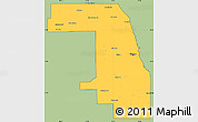 Savanna Style Simple Map of Cook County, cropped outside